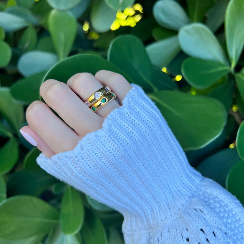 Green Enamel Ring